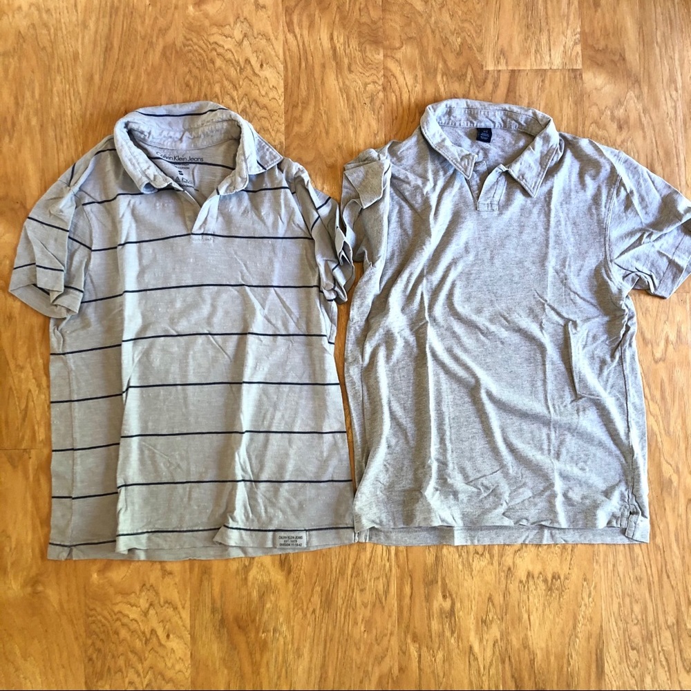 Bundle 2 Men’s Small Gray Polos